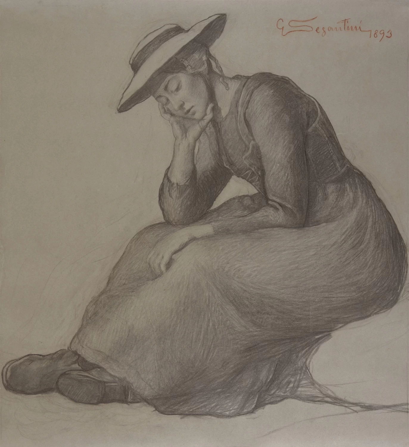 Contadina seduta, 1893 - Staatliche Kunstsammlungen, Kupferstich, Kabinett, Dresden